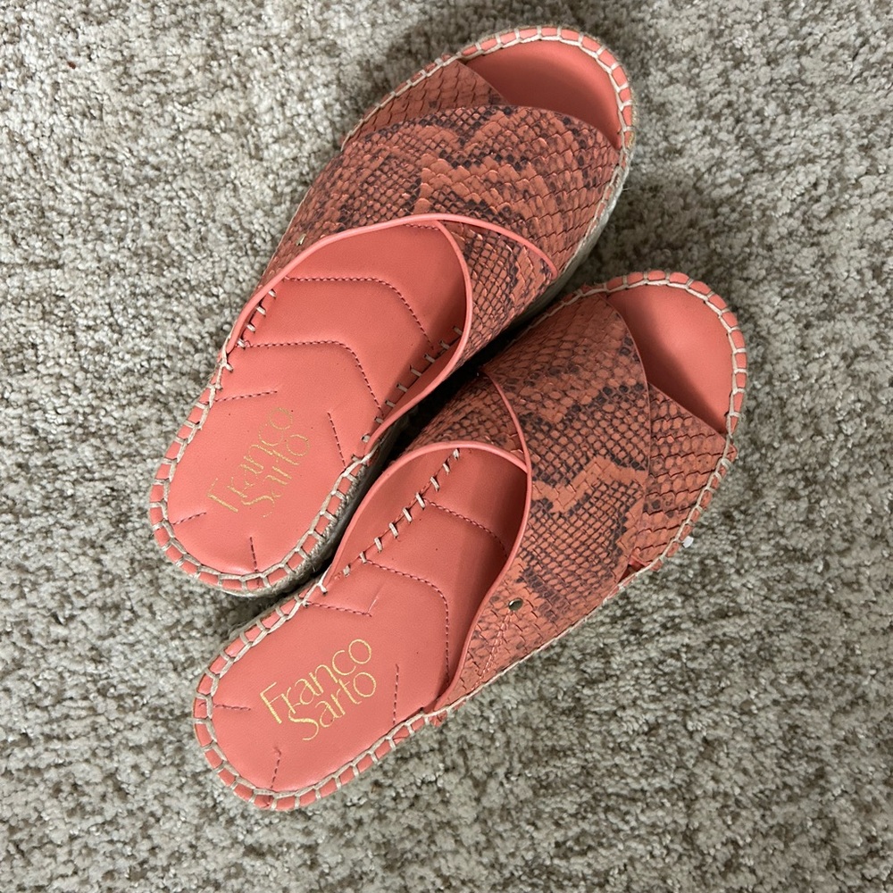 Franco Sarto Coral Snake Print Sandals
